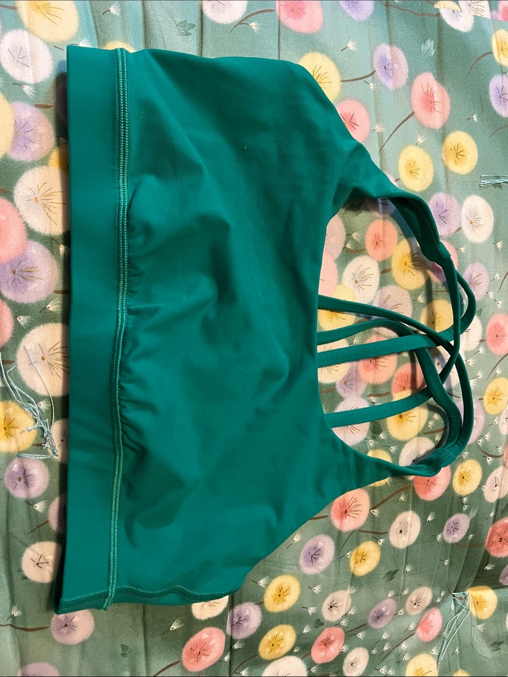 lululemon athletica Emerald Green Strappy Sports Bra